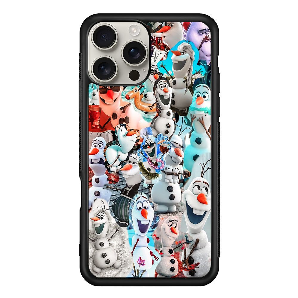 Frozen Olaf Aesthetic Collage iPhone 16 Pro Max Case | Stylish Protective Case for iPhone 16 Pro Max