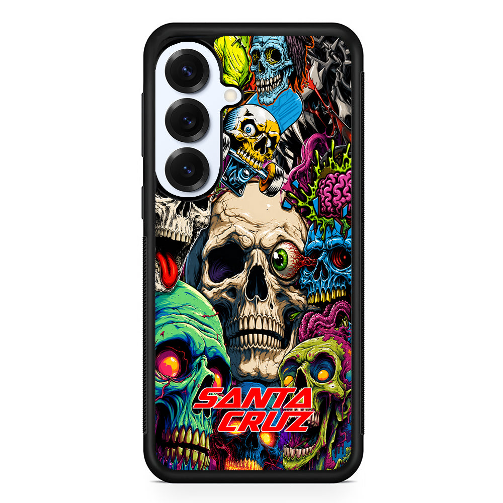 Santa Cruz Skateboard Skull Samsung Galaxy S25 Plus Case | Slim Rubber Case for Samsung Galaxy S25 Plus