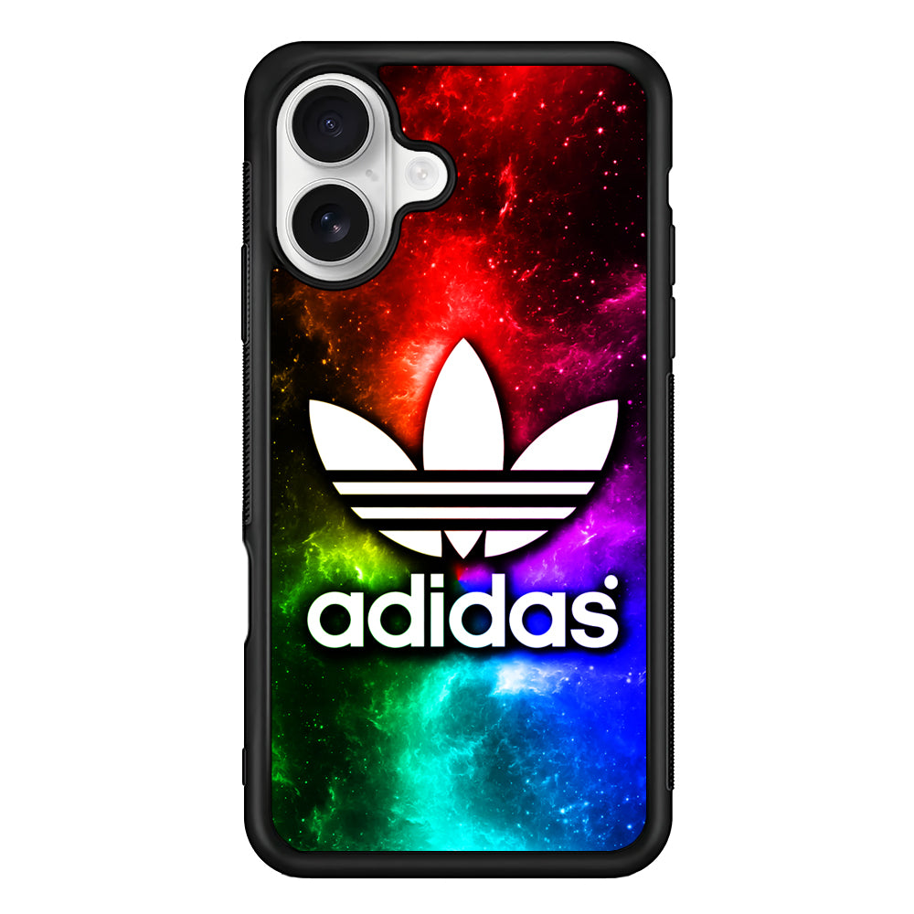 Adidas Logo Colours in Space iPhone 16 Plus Case – Slim Fit Protective Phone Case