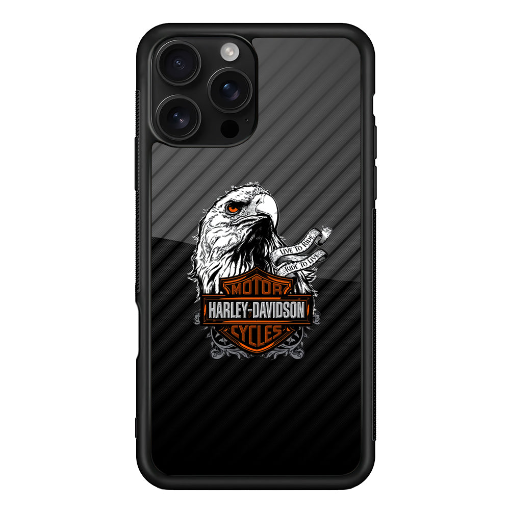 Harley Davidson Dashing Like an Eagle iPhone 16 Pro Case - Stylish Protective Cover for iPhone 16 Pro