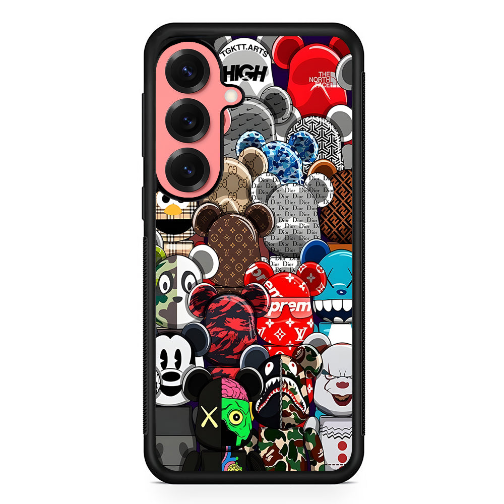 Bearbrick Iconic Brand Design Samsung Galaxy S25 Case | Slim Rubber Case for Samsung Galaxy S25