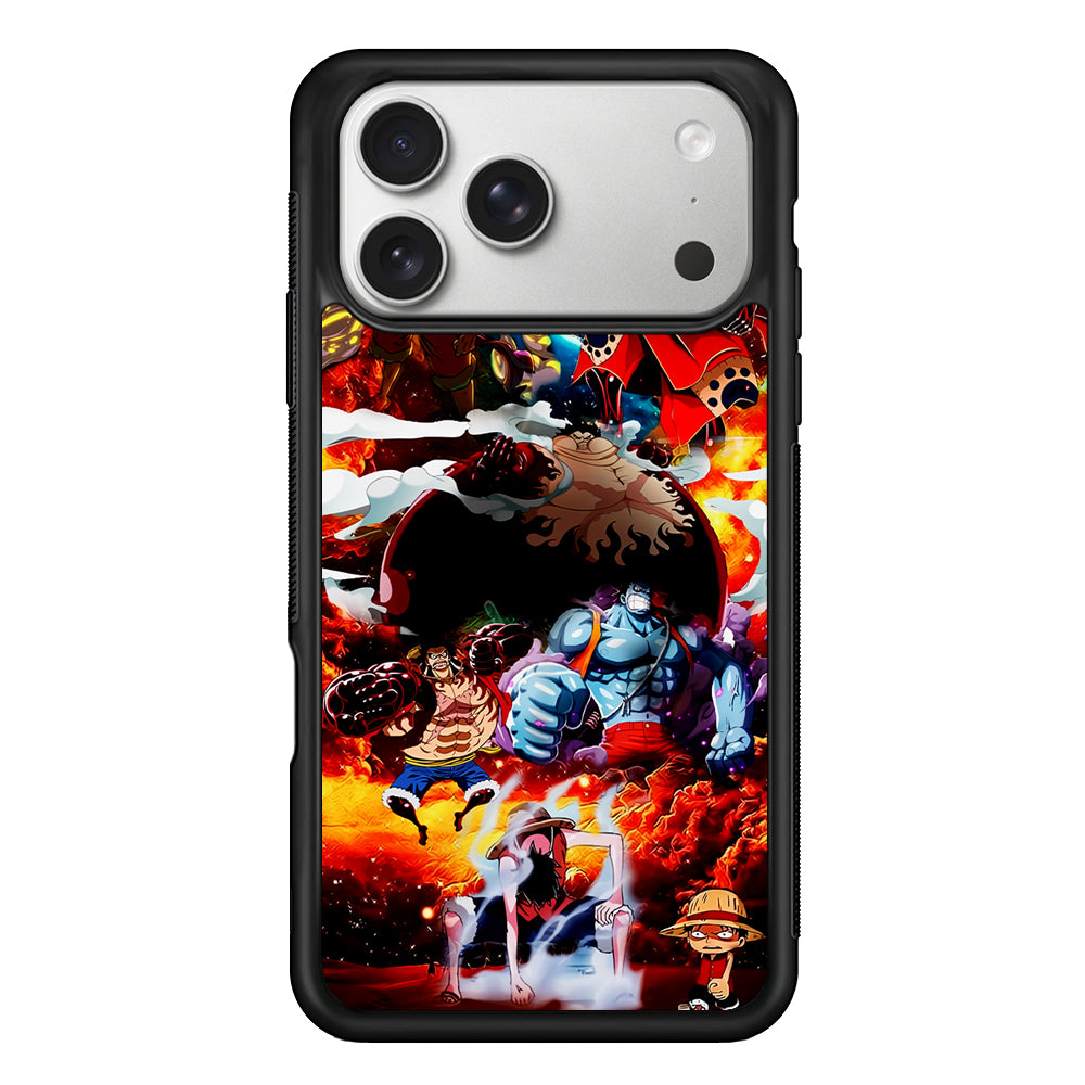 One Piece Luffy Transformation iPhone 17 Pro Case | Slim Rubber Case for iPhone 17 Pro