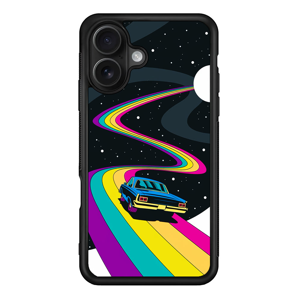 Travel with a Retro Car Space iPhone 16 Case - Oxvistore