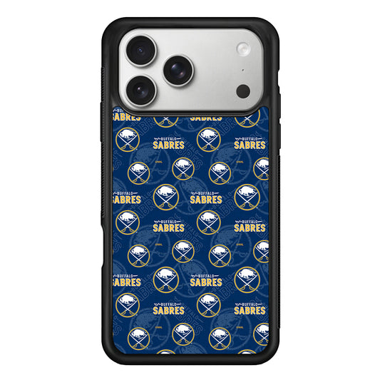 Buffalo Sabres Pattern iPhone 17 Pro Case | Slim Rubber Case for iPhone 17 Pro