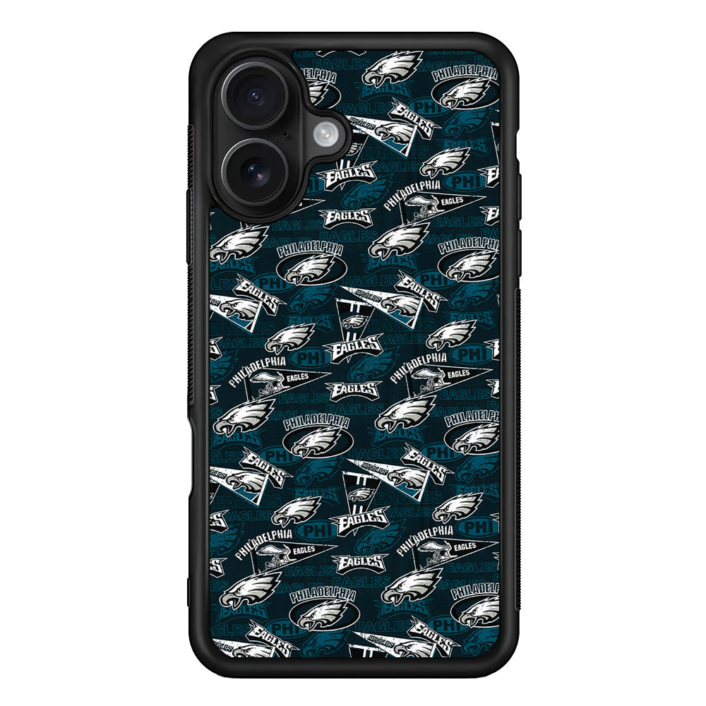 Philadelphia Eagles Patterns iPhone 16 Case - Oxvistore