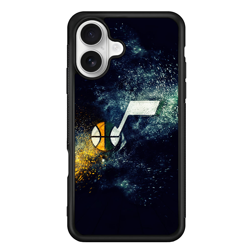 Utah Jazz Art iPhone 16 Plus Case | Durable Protective Rubber Cover