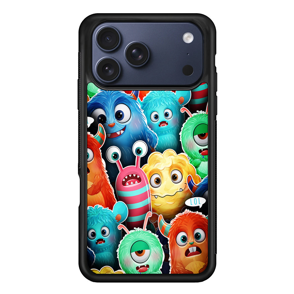 Cute Monsters Aesthetic iPhone 17 Pro Max Case | Slim Protective Cover for iPhone 17 Pro Max