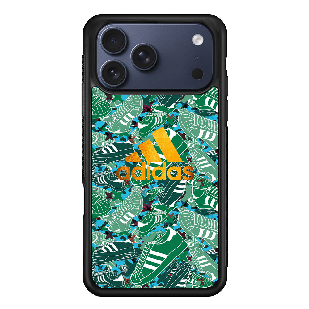 Adidas Gold Pride iPhone 17 Pro Max Case | Durable Rubber Case for iPhone 17 Pro Max