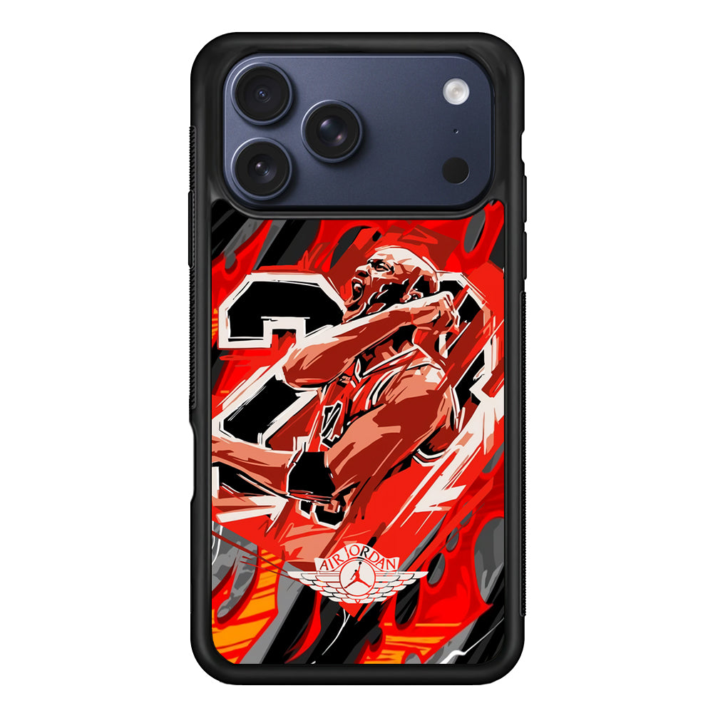 Air Jordan Flaming Spirit iPhone 17 Pro Max Case | Durable Rubber Case for iPhone 17 Pro Max