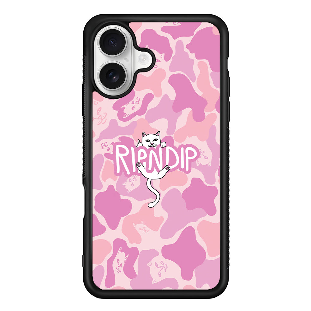 Rip N Dip Pink Camo iPhone 16 Plus Case | Slim Rubber Case for iPhone 16 Plus