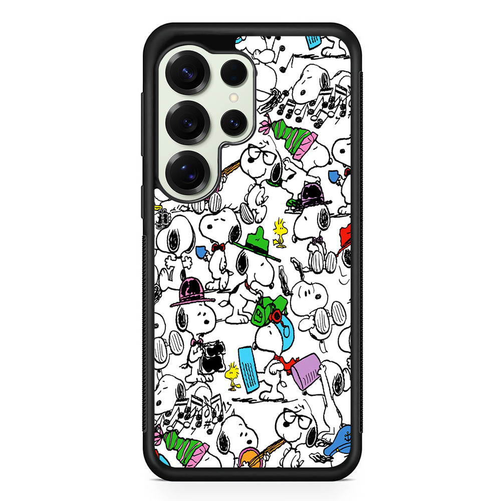 Collection of Snoopy Activities Samsung Galaxy S25 Ultra Case | Durable Rubber Case for Samsung Galaxy S25 Ultra