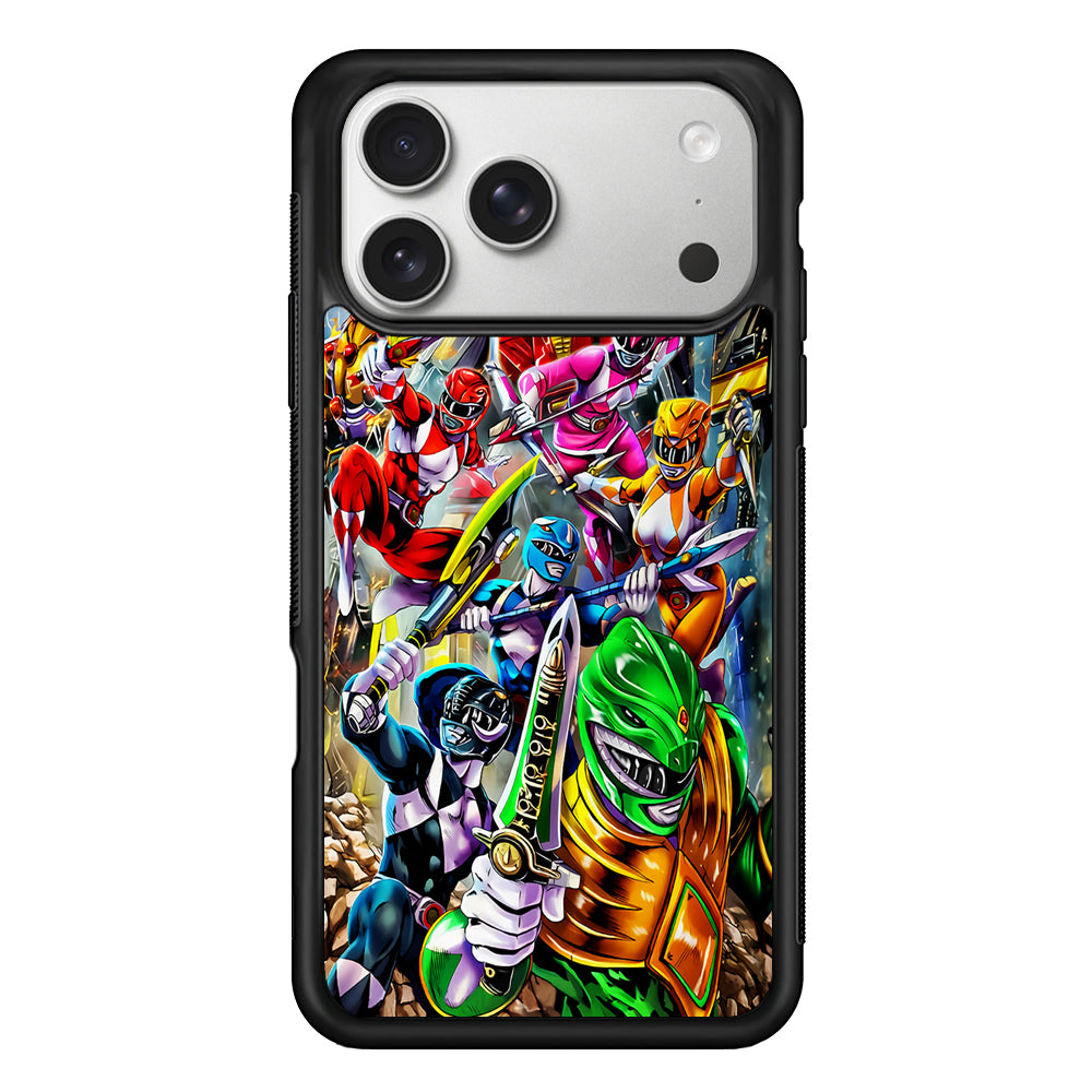 Power Rangers Squad iPhone 17 Pro Case | Slim Rubber Case for iPhone 17 Pro