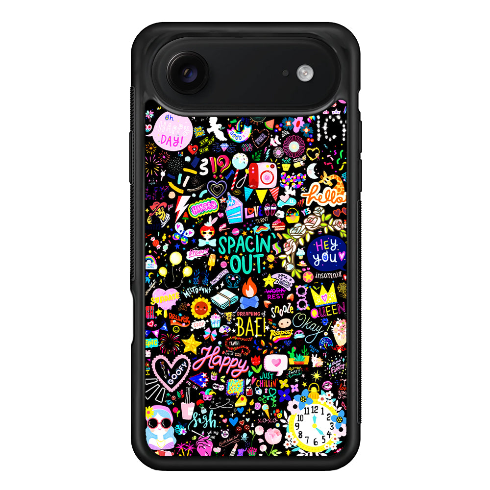 Girly Mixed Doodle iPhone 17 Air Case | Protective Case for iPhone 17 Air