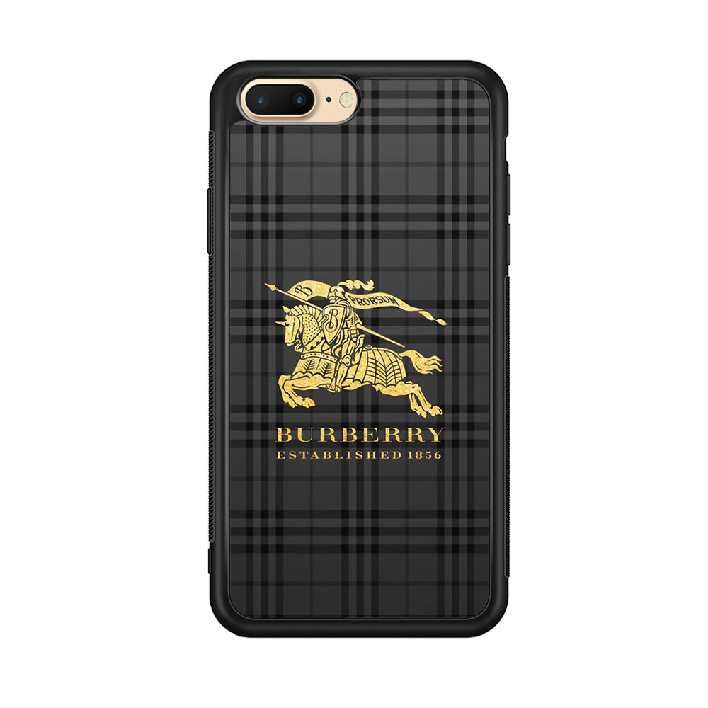 Burberry Simple Dark Grey iPhone 8 Plus Case | Slim Rubber Case for iPhone 8 Plus