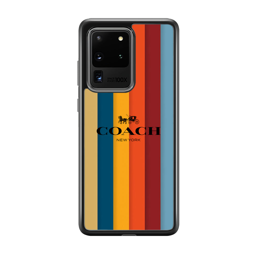 Coach Vertical Colorfull Samsung Galaxy S20 Ultra Case | Slim Rubber Case for Samsung Galaxy S20 Ultra