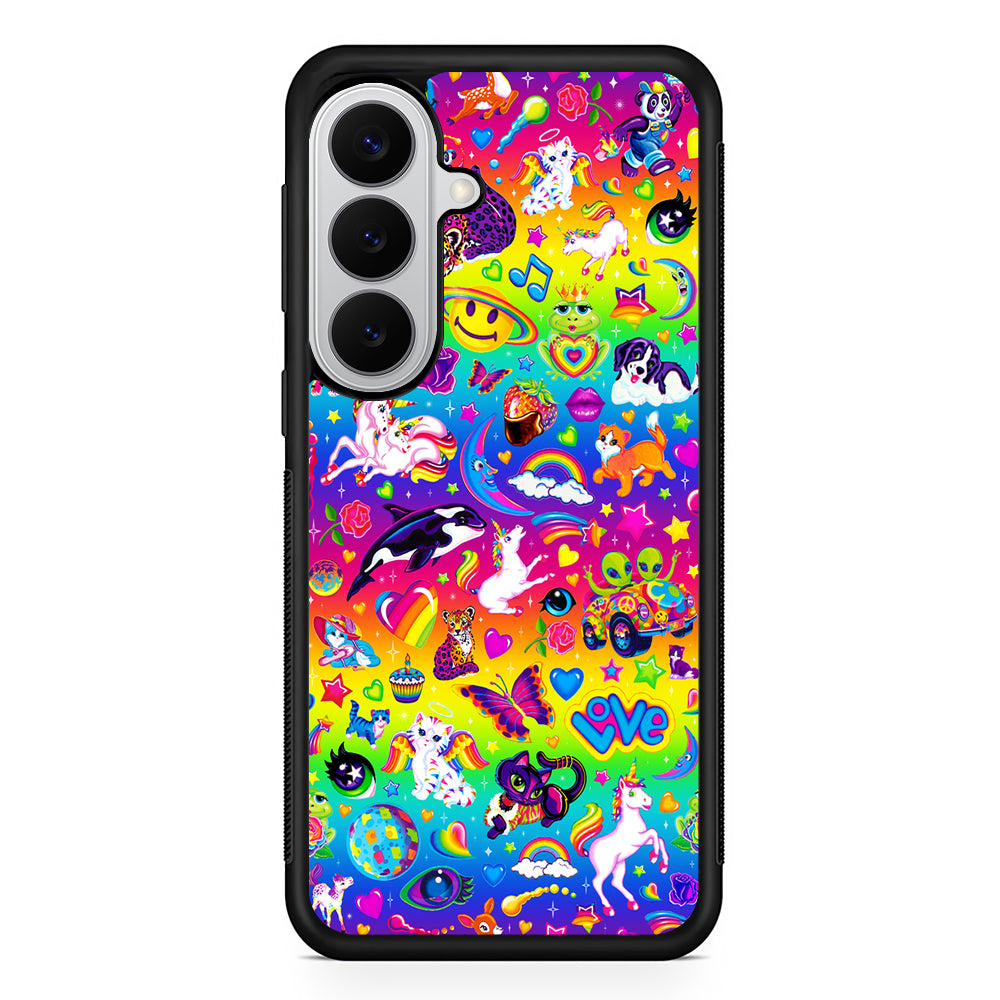 Unicorn Cartoon Rainbow Pattern Samsung Galaxy S26 Case | Protective Rubber Cover