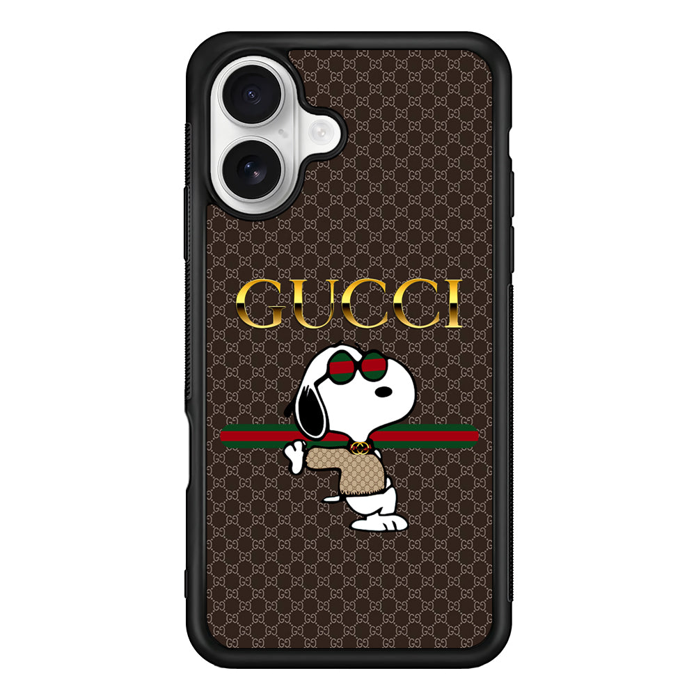 Gucci Snoopy Dope iPhone 16 Plus Case | Slim Rubber Case for iPhone 16 Plus