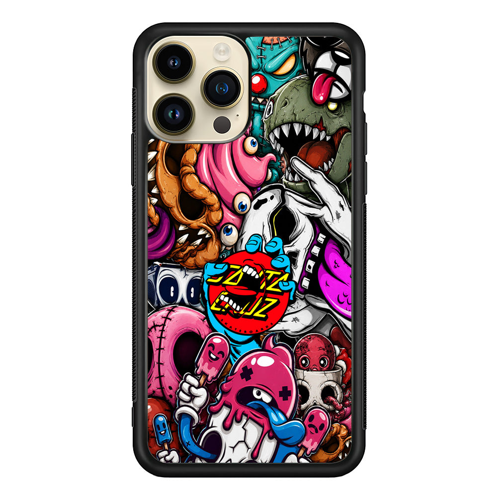 Santa Cruz Skateboard Nightmare iPhone 14 Pro Case | Slim Rubber Case for iPhone 14 Pro