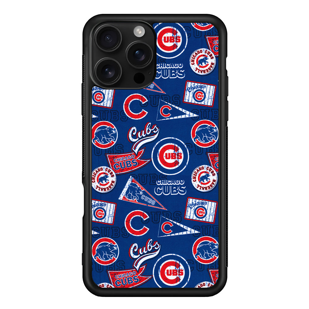 Chicago Cubs Retro iPhone 16 Pro Case | Durable Protective Case for iPhone 16 Pro