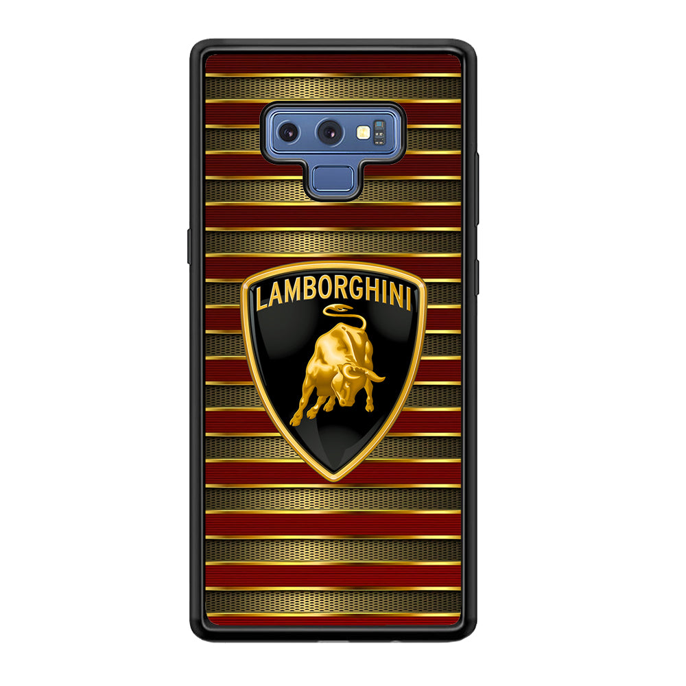 Lamborghini Red Gold Luxury Samsung Galaxy Note 9 Case | Slim Rubber Case for Samsung Galaxy Note 9