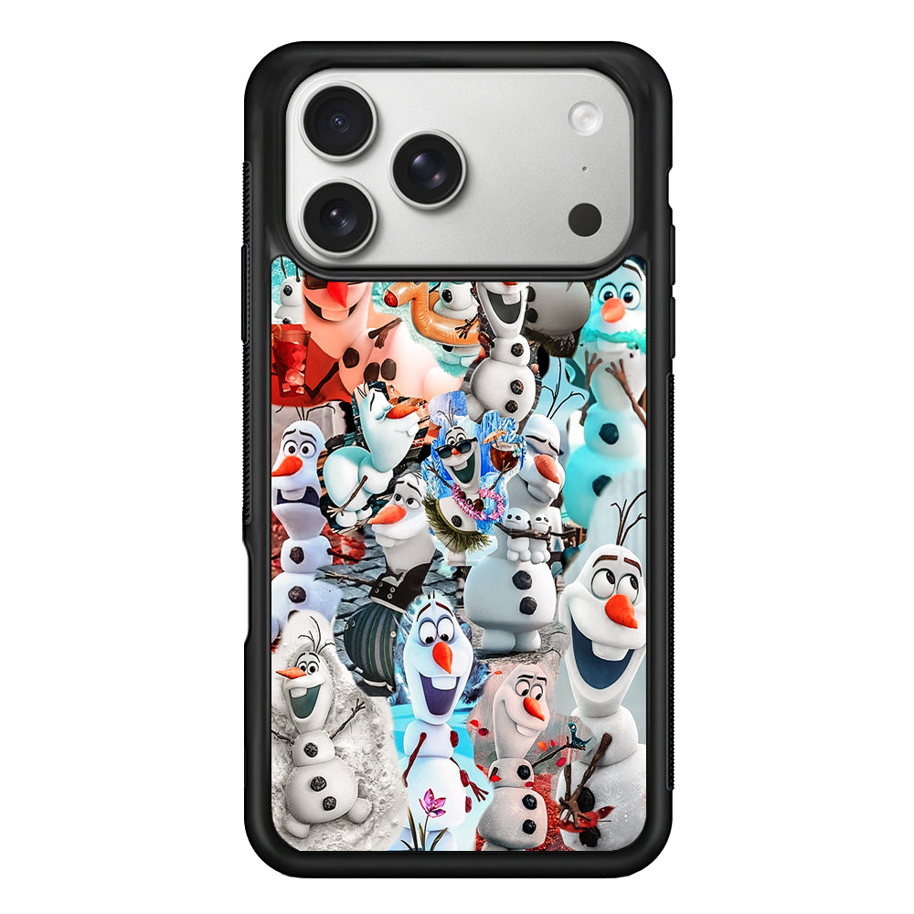 Frozen Olaf Aesthetic Collage iPhone 17 Pro Case | Slim Rubber Case for iPhone 17 Pro
