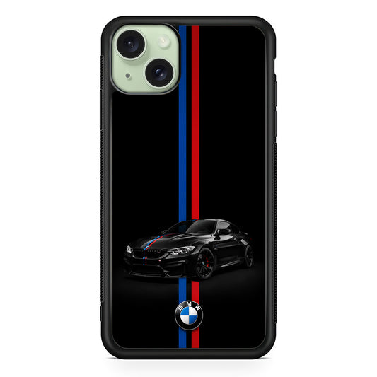 BMW M4 Coupe Racing Stripe iPhone 14 Plus Case | Slim Rubber Case for iPhone 14 Plus