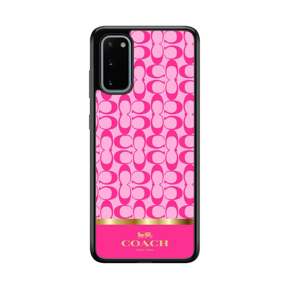 Coach Pink Pattern Samsung Galaxy S20 Case | Slim Rubber Case for Samsung Galaxy S20