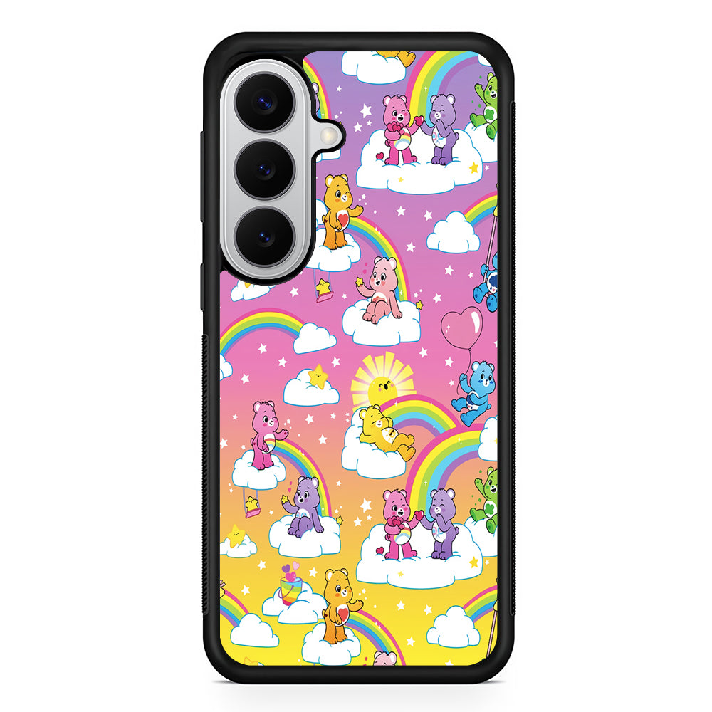 Care Bear Rainbow Pastel Trippy Samsung Galaxy S26 Case | Protective Rubber Cover