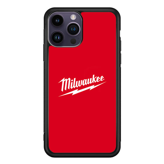 Milwaukee Tool Red Background iPhone 14 Pro Max Case | Slim Rubber Case for iPhone 14 Pro Max
