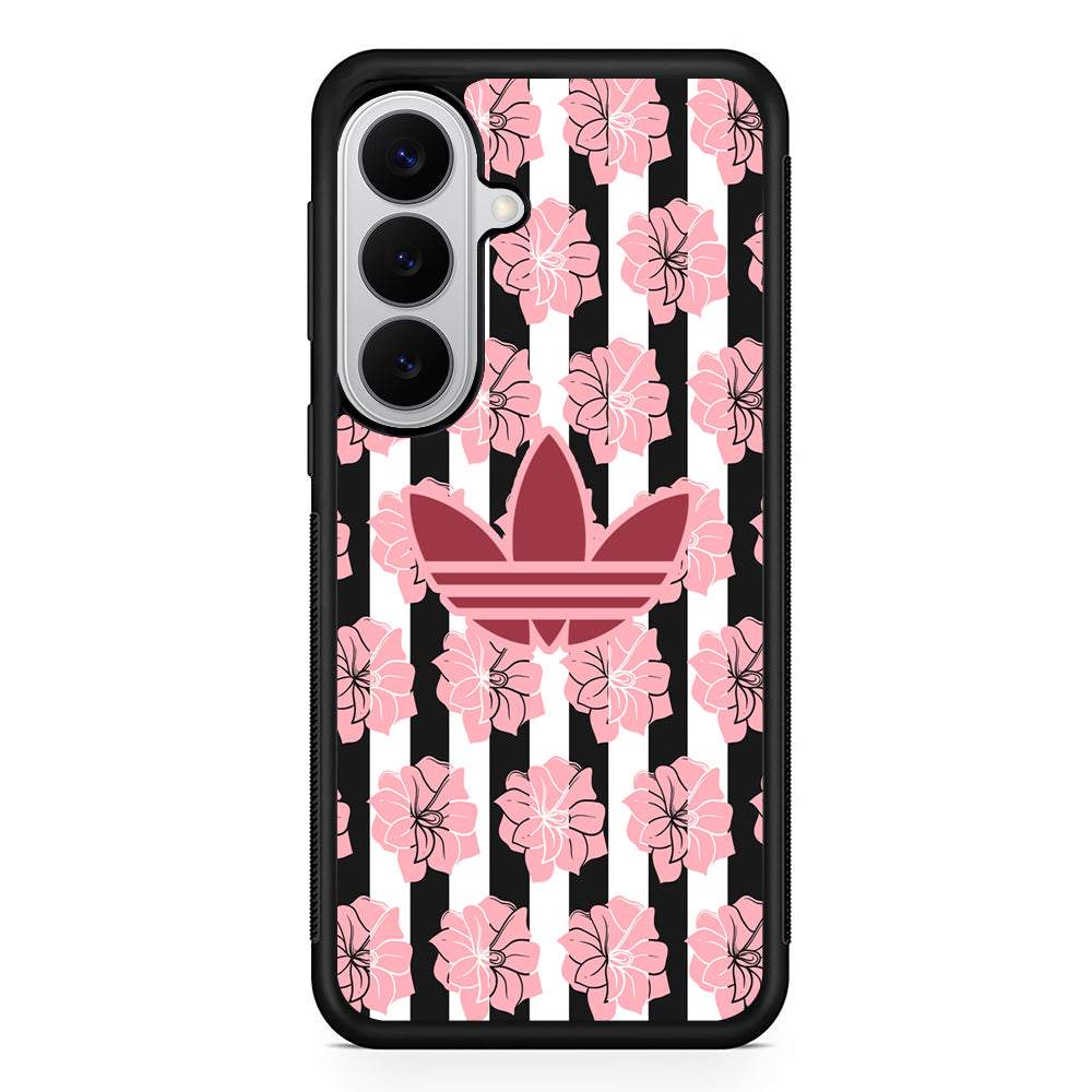 Adidas Pink Flowers Samsung Galaxy S26 Case | Slim Samsung Galaxy S26 Rubber Case