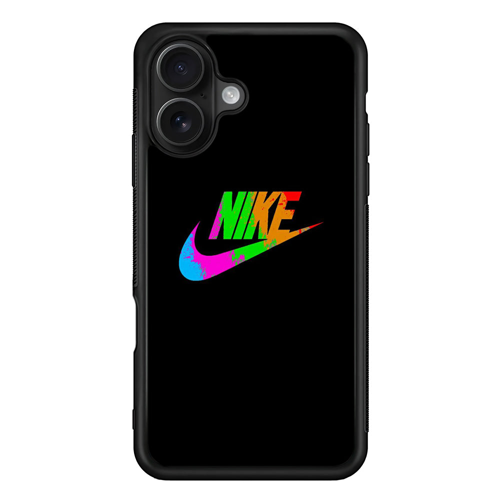 Nike Word Rainbow iPhone 16 Case - Oxvistore