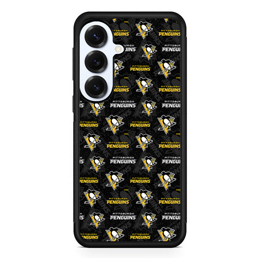 Pittsburgh Penguins Pattern Samsung Galaxy S25 Plus Case | Slim Rubber Cover for Samsung Galaxy S25 Plus