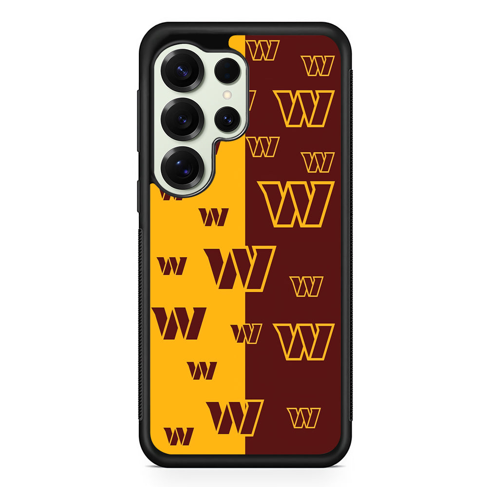 Washington Commanders Logo Pattern Samsung Galaxy S25 Ultra Case | Durable Rubber Case for Samsung Galaxy S25 Ultra