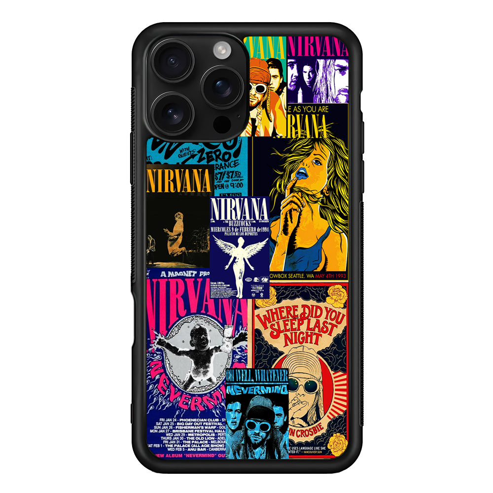 Nirvana Album Cover Collage iPhone 16 Pro Case | Durable Protective Case for iPhone 16 Pro