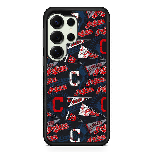 Cleveland Guardians Pattern Samsung Galaxy S25 Ultra Case | Durable Rubber Case for Samsung Galaxy S25 Ultra