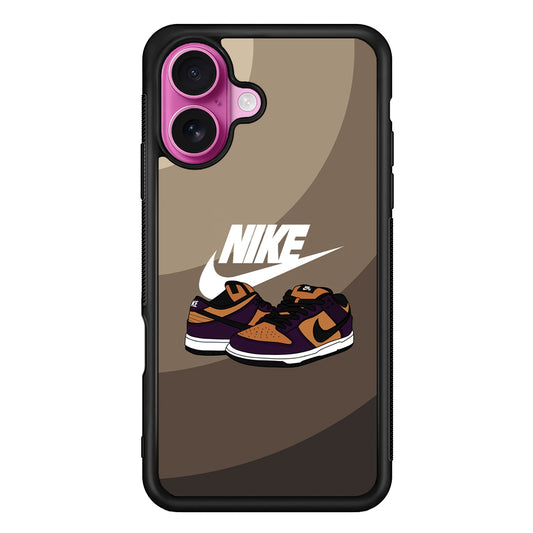 Nike Purple in Brown Layer iPhone 17 Case - Slim Rubber Case for iPhone 17