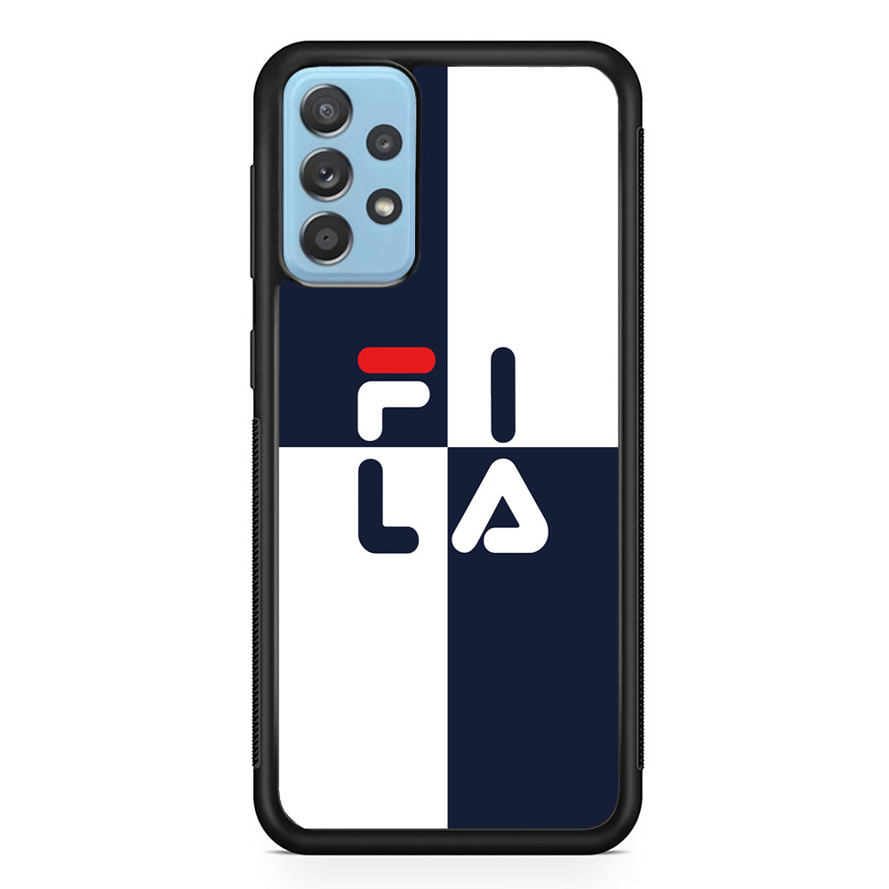 Fila Box Word Samsung Galaxy A72 Case | Slim Rubber Case for Samsung Galaxy A72