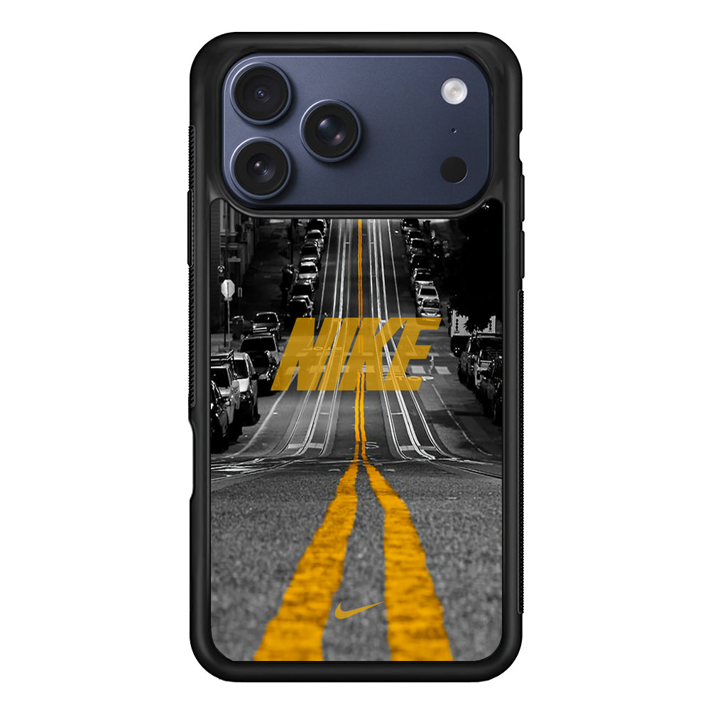 Nike Night Yellow Flames iPhone 17 Pro Max Case | Durable Rubber Case for iPhone 17 Pro Max