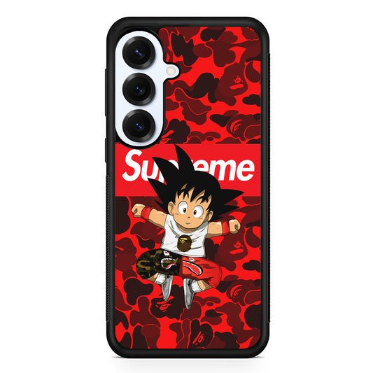 Bape Goku Red Camo Supreme Samsung Galaxy S25 Plus Case | Slim Rubber Case for Samsung Galaxy S25 Plus
