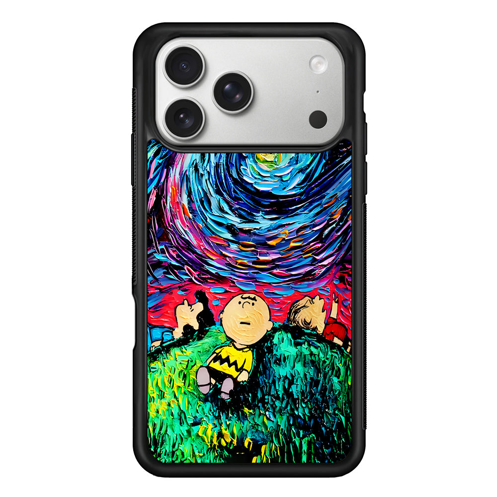 Charlie Friends Starry Night iPhone 17 Pro Case | Slim Rubber Case for iPhone 17 Pro