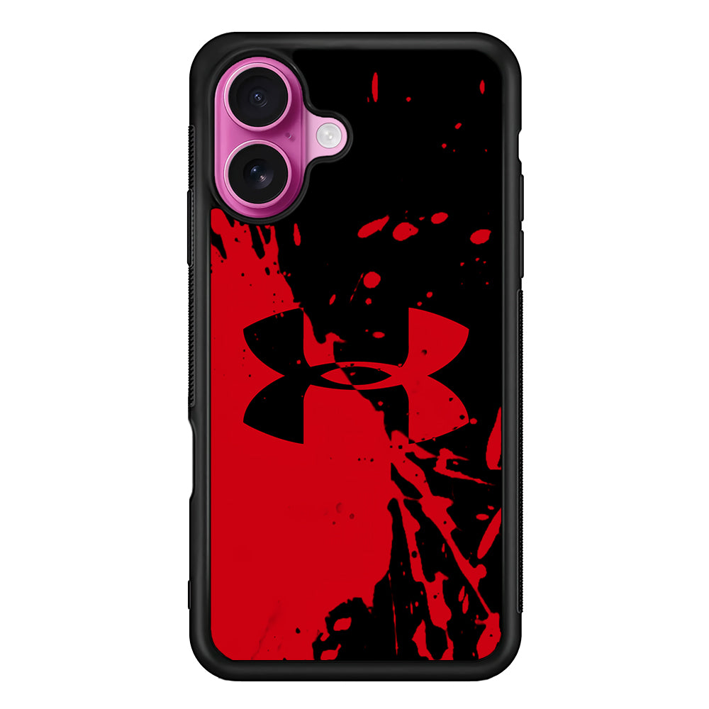 Under Armour Black Red iPhone 17 Case | Slim Rubber Case for iPhone 17