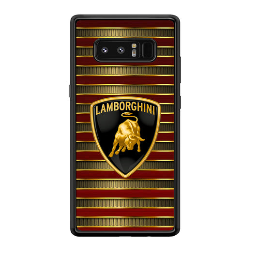 Lamborghini Red Gold Luxury Samsung Galaxy Note 8 Case | Slim Rubber Case for Samsung Galaxy Note 8