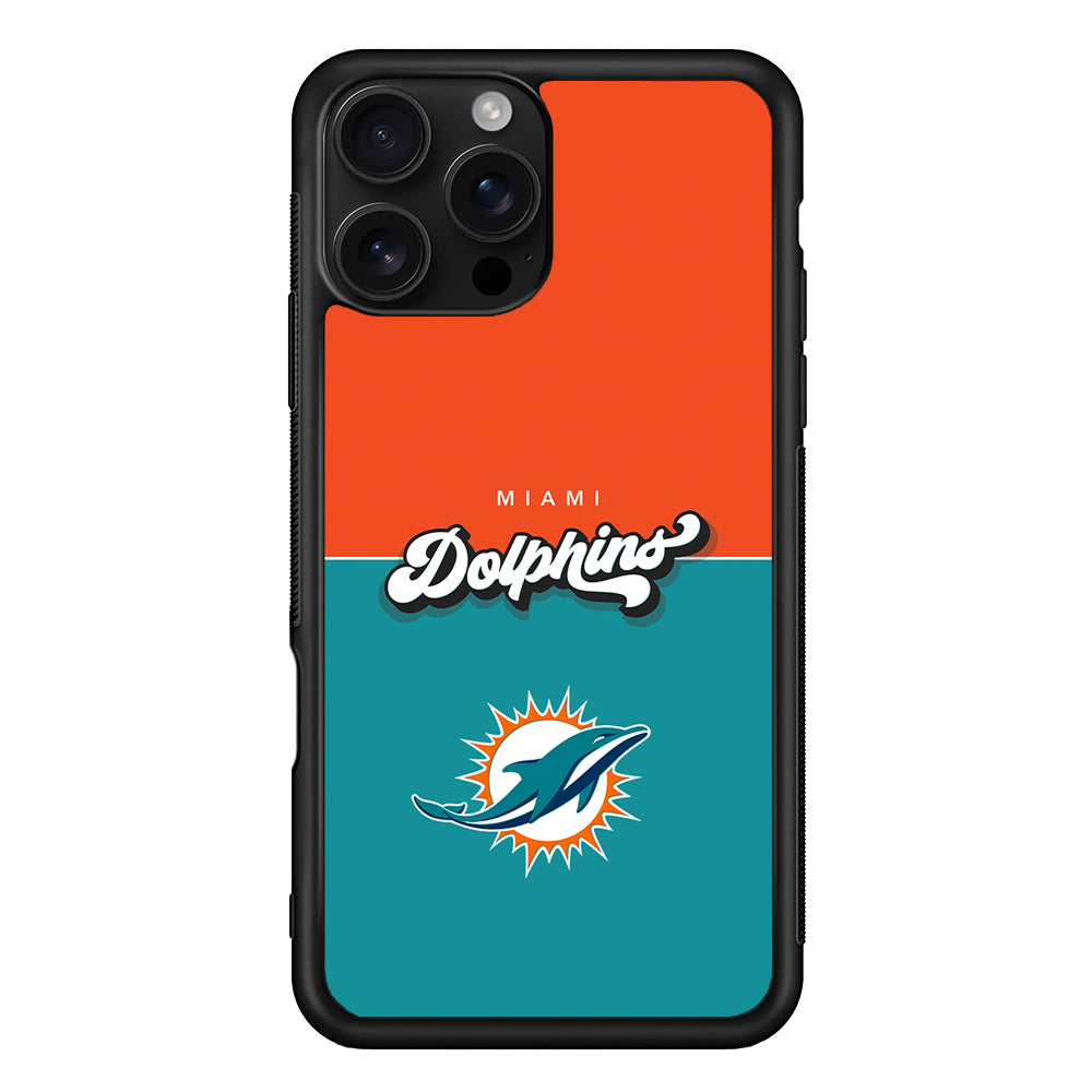 Miami Dolphins Orange Blue iPhone 16 Pro Case | Durable Protective Case for iPhone 16 Pro