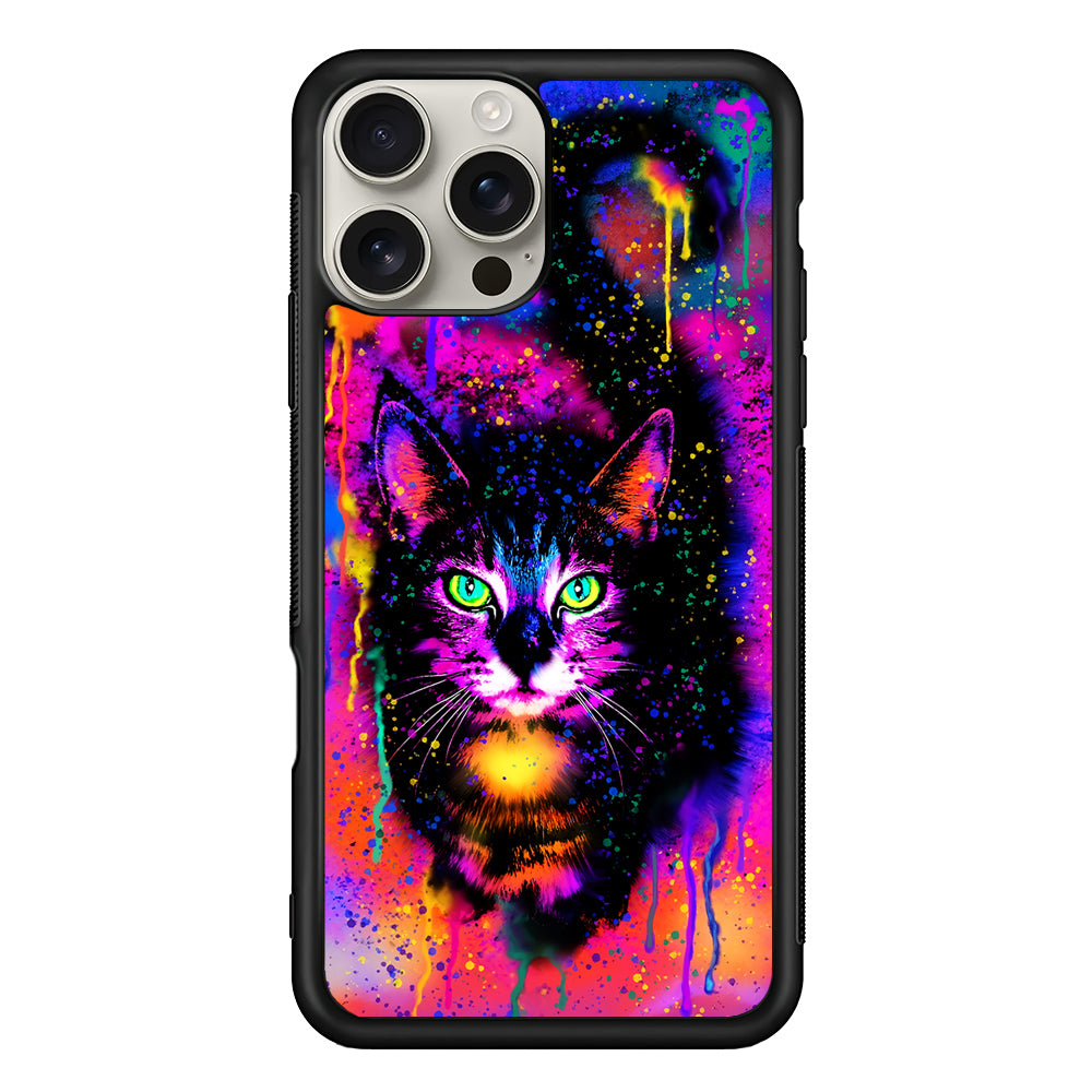 Cute Rainbow Cat Painting iPhone 16 Pro Max Case | Stylish Protective Case for iPhone 16 Pro Max