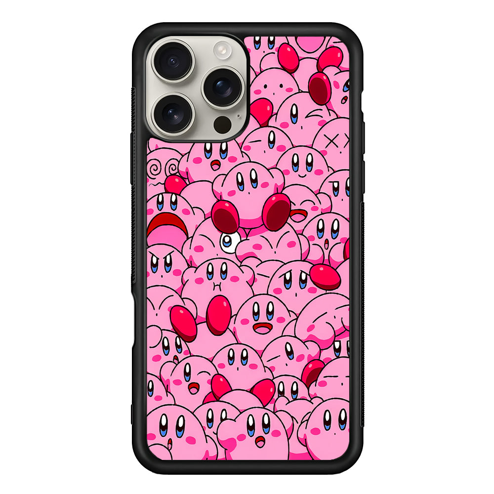 Cute Kirby Pink Aesthetic iPhone 16 Pro Max Case | Stylish Protective Case for iPhone 16 Pro Max