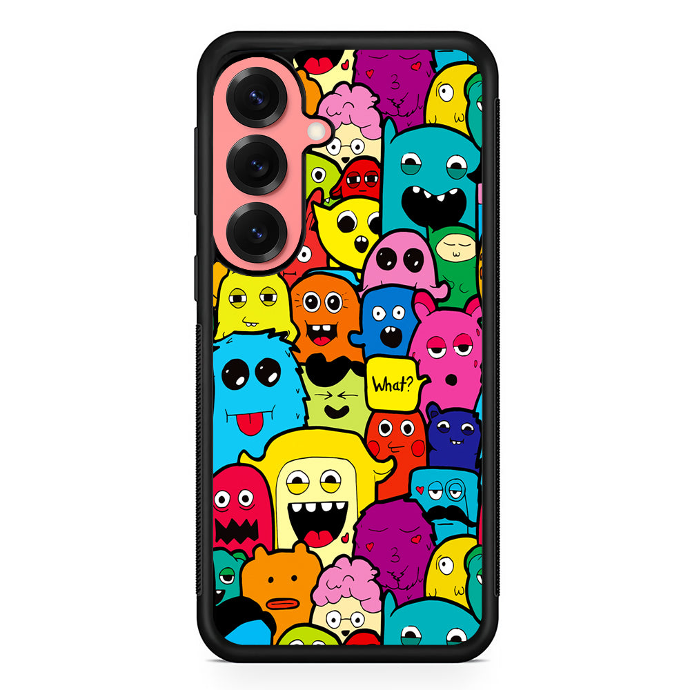 Monster Doodle Funny and Spooky Samsung Galaxy S25 Case | Protective Case for Samsung Galaxy S25
