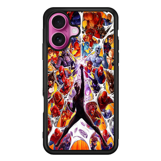 Spider-Man Multiverse Art iPhone 17 Case | Slim Protective Rubber Phone Cover