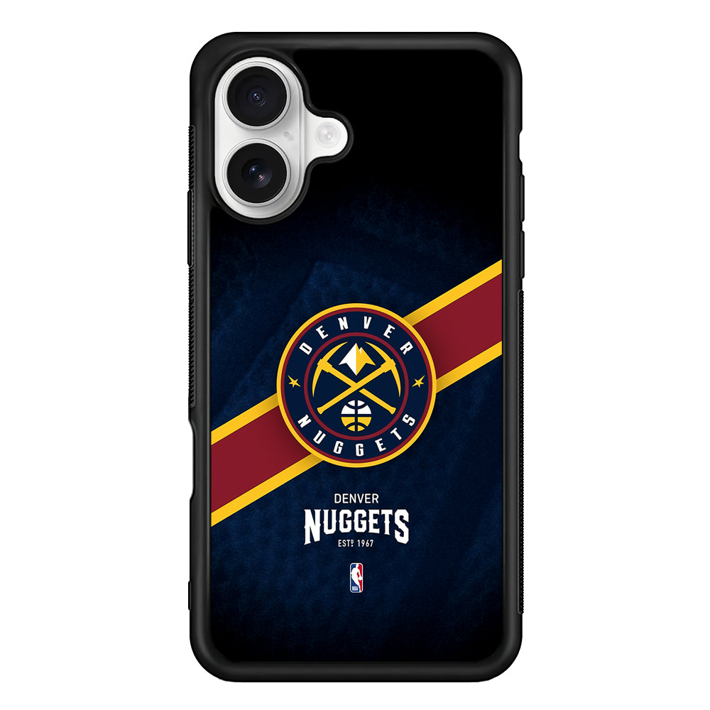 Denver Nuggets Logo iPhone 16 Plus Case | Durable Protective Rubber Cover