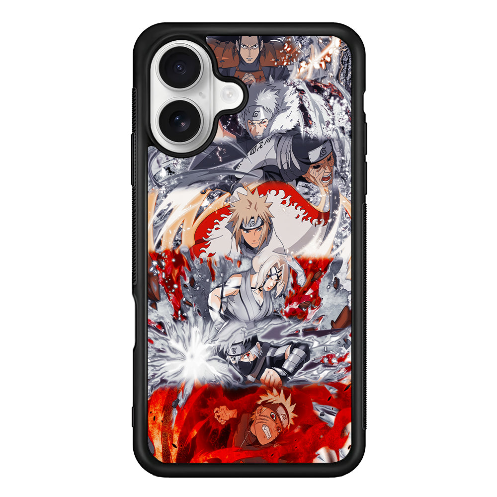 Powerful Techniques Seven Naruto Hokage iPhone 16 Plus Case | Durable Protective Rubber Cover