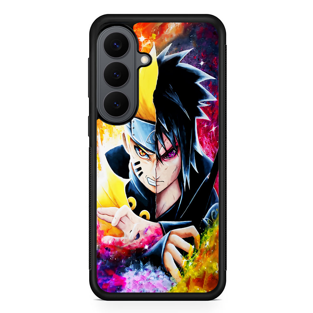 Naruto VS Sasuke Painting Art Samsung Galaxy S26 Plus Case | Slim Rubber Case for Samsung Galaxy S26 Plus